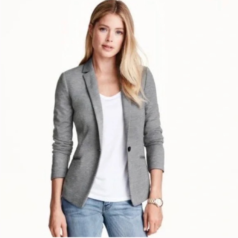 H&M Gray Fitted Blazer - Picture 4 of 4